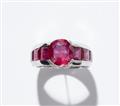 A platinum and ruby ring - image-5