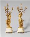 A pair of Neoclassical ormolu girandoles with nymphs and maenads - image-1