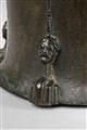 A magnificent one-handled mortar with male heads - image-3