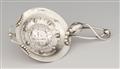A silver tea strainer by Georg Jensen, model no. 8 - image-1