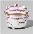 A three-piece Ansbach porcelain ice pail with floral garlands - image-1