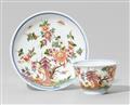 A Meissen porcelain tea bowl and saucer with “indianische blumen” - image-1