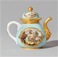 An early Meissen porcelain teapot with pastoral landscapes - image-2