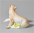 A rare Meissen porcelain model of a lioness and cub - image-2