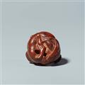 A wood netsuke of a dragon in a fruit. 19th century - image-5