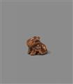 A boxwood netsuke of a tiger. First half 19th century - image-1