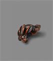 A  boxwood netsuke of a leaping hare. 19th century - image-7