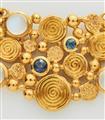 An 18k gold moonstone necklace and bracelet - image-4