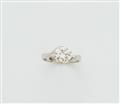 An 18k white gold ring with a 1.37 ct diamond solitaire - image-2