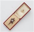 A 14 kt gold ruby and diamond bouquet brooch - image-2