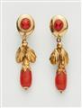 A pair of 14k gold Biedermeier earrings - image-1