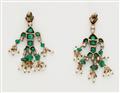 A pair of Indian emerald earrings - image-2