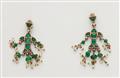A pair of Indian emerald earrings - image-1