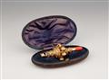 A George IV silver gilt child's rattle in the original case - image-1