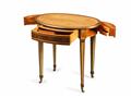 An oval work table by David Roentgen - image-1