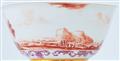 A Meissen porcelain slop bowl with a landscape in iron red - image-5