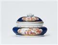 A Meissen porcelain sugar box with midnight blue ground - image-1