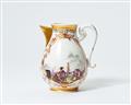 A Meissen porcelain coffee pot with a merchant navy scene - image-1