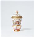 A Meissen porcelain cup and cover with merchant navy scenes - image-2
