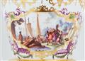 A Meissen porcelain cup and cover with merchant navy scenes - image-3