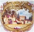 A rare Meissen porcelain cup and saucer from the armorial service for Pope Benedict XIV - image-3