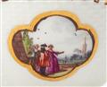 A Meissen porcelain tray with five small cups - image-4