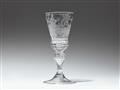 A Saxon glass goblet with a romantic inscription - image-1