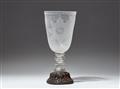 A large, important glass goblet with the coat of arms of King Friedrich Wilhelm I - image-2