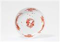 A Meissen porcelain dish with a red dragon and K.H.C. mark - image-1