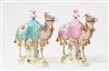 A pair of rare Meissen porcelain models of camels - image-1