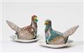 A pair of Höchst faience capercaillie tureens - image-1