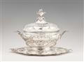 A large Augsburg silver tureen and cover with stand - image-1