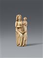 France second half 14th century - A French carved ivory figure of the Virgin enthroned, second half 14th century - image-1