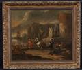 Netherlandish School 17th century - Southern Harbour Landscape with Figures - image-2