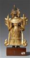 Maitreya. Feuervergoldete Bronze. Tibetochinesisch. 18. Jh. - image-2