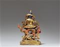 A Tibetochinese gilt bronze figure of Jambhala. Late 19th century - image-4