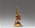 A Tibetochinese gilt bronze figure of Jambhala. Late 19th century - image-5
