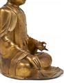 Große vergoldete Bronze Figur des Buddha Shakyamuni. 17./18. Jh. - image-8