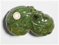 A spinach green jade brush washer. Qing dynasty - image-2