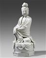 A large blanc de Chine figure of Guanyin. 19th century - image-1