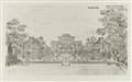 After Yi Lantai . 20th century - Sixteen etchings on wove paper depicting palaces, pavilions and gardens created by Giuseppe Castiglione in the Xiyang Lou (Western mansions) on the imperial grounds of the Old S... - image-4