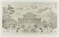 After Yi Lantai . 20th century - Sixteen etchings on wove paper depicting palaces, pavilions and gardens created by Giuseppe Castiglione in the Xiyang Lou (Western mansions) on the imperial grounds of the Old S... - image-6