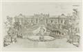 After Yi Lantai . 20th century - Sixteen etchings on wove paper depicting palaces, pavilions and gardens created by Giuseppe Castiglione in the Xiyang Lou (Western mansions) on the imperial grounds of the Old S... - image-8