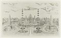 After Yi Lantai . 20th century - Sixteen etchings on wove paper depicting palaces, pavilions and gardens created by Giuseppe Castiglione in the Xiyang Lou (Western mansions) on the imperial grounds of the Old S... - image-10