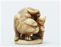 An ivory netsuke of Yoko and a tiger, the 14th paragon of filial piety. Mid-19th century - image-3