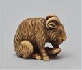 An ivory netsuke of a long-haired goat, by Okakoto. Early 19th century - image-3
