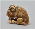 An ivory netsuke of a long-haired goat, by Okakoto. Early 19th century - image-5
