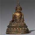 Buddha Shakyamuni. Feuervergoldete Bronze. Tibet. 15./16. Jh. - image-1
