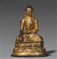 Buddha Shakyamuni. Feuervergoldete Bronze. Tibet. 16. Jh. - image-1