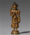 A Tibetan gilt bronze figure of a bodhisattva. 16th/17th centuy - image-1